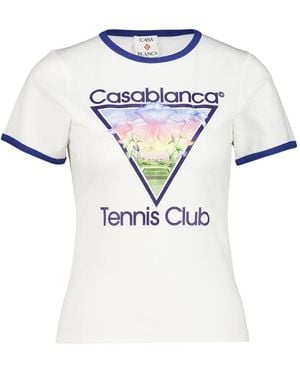 CASABLANCA Tennis Club Icon Graphic-Print T-Shirt - White