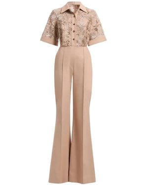 Elie Saab Mono Con Encaje De Macramé - Blanco