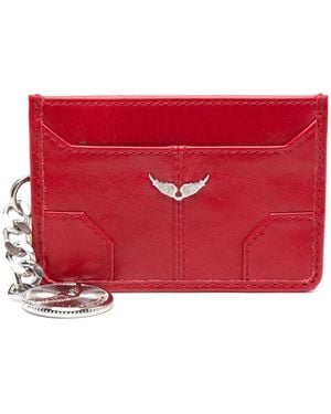 Zadig & Voltaire Sunny Pass Leather Card Holder - Red