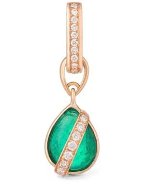 CLARA CHEHAB Liberté Emerald And Diamond Charm - Blue