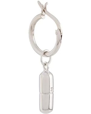True Rocks Pill Hoop Earring - White