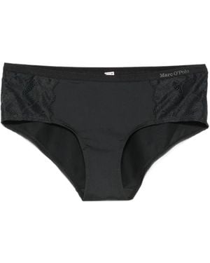 Marc O' Polo Lace-Panel Briefs - Black