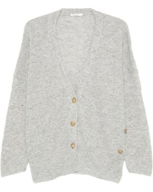 Haikure Gerippter Cardigan - Weiß