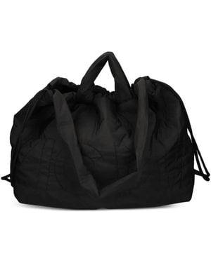 Vic Matié Quilted Logo-Embossed Tote Bag - Black