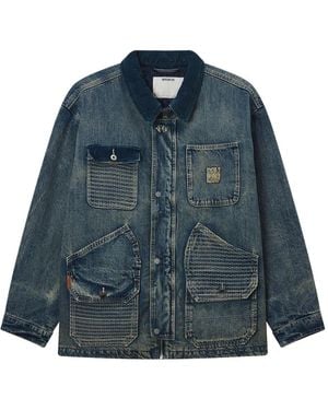 Musium Div. Veste En Jean À Poches Multiples - Bleu