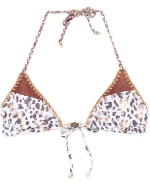 Banana Moon Top Bikini Con Stampa - Bianco