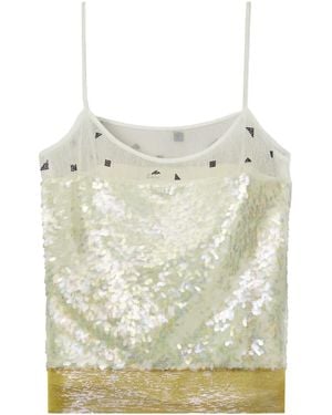 Tory Burch Sequin Top - Natural
