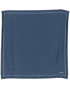 Tom Ford Polka Dot Pocket Square - Blue