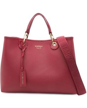 Emporio Armani Logo-Detail Tote Bag - Red