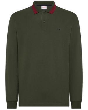 Sun 68 Piqué Polo Shirt - Green