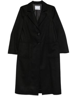 Barba Napoli Notch-Collar Single-Breasted Coat - Black