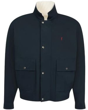 Saint Laurent Cassandre Omkeerbaar Jack Van Geborsteld Katoenen Canvas - Blauw