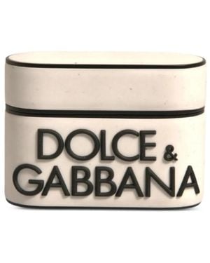 Dolce & Gabbana Embossed-Logo Airpods Case - White