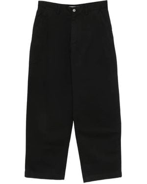 Lacoste Logo-Patch Straight-Leg Trousers - Black