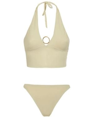 Taller Marmo Set De Dos Bikini Con Detalle De Anilla - Metálico