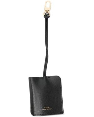 TOTEME Sleutelhanger Van Bewerkt Leer - Wit