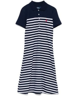 Ralph Lauren ストライプ ミニドレス - ブルー