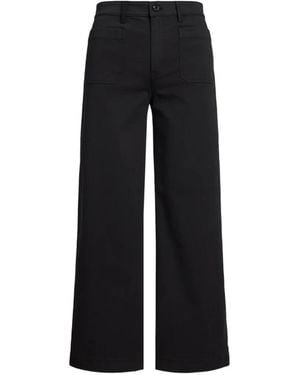 Ralph Lauren Stretch-Cotton Wide-Leg Trousers - Black