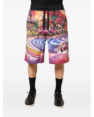 Dolce & Gabbana Bermudas Mit Grafischem Print - Rot