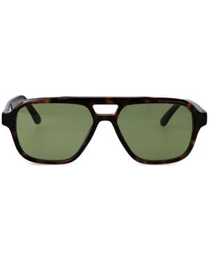 Retrosuperfuture Maneval Browline Sunglasses - Green