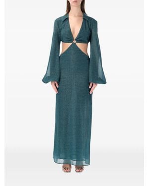 Oséree Lumière Cut-Out Long Dress - Blue
