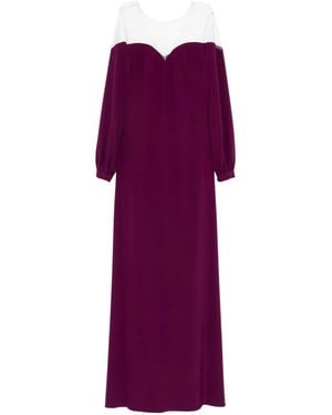 Cristallini Langärmeliges Rafaela Maxikleid - Lila