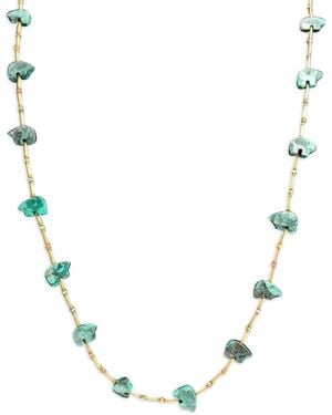 Madison Malachite Bear Necklace - Metallic