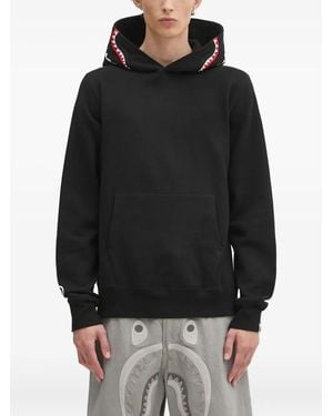 A Bathing Ape Shark-Motif Hoodie - Black