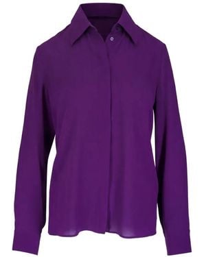 Michael Kors Hansen Hemd Aus Seiden-Georgette - Lila