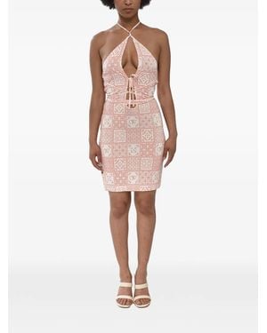 Off-White c/o Virgil Abloh Maiolica Lace-Up Mini Dress - Pink