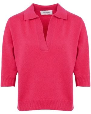 Yves Salomon Knitted Polo Shirt - Pink