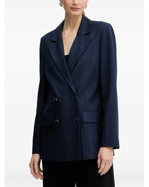 Guess Pinstripe double-breasted blazer - Azul