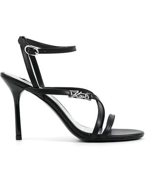 KARL LAGERFELD Logo Strap Sandals - White