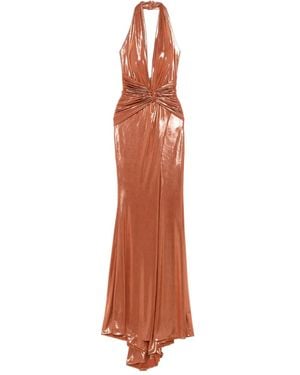 Cristallini Robe Longue Cyra À Dos Nu - White