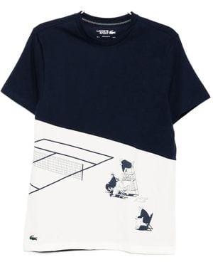 Lacoste Tennis Heritage Graphic T-Shirt - Blue
