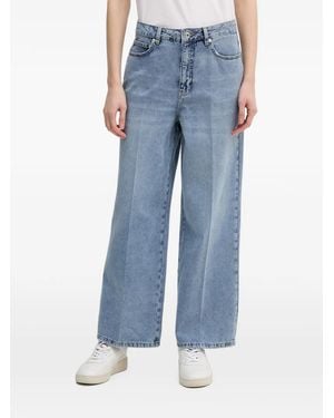 MARC AUREL Pressed-Crease Wide-Leg Jeans - Blue