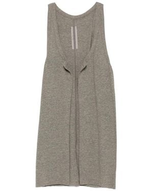 Rick Owens Gilet Long À Design Ouvert - Gray