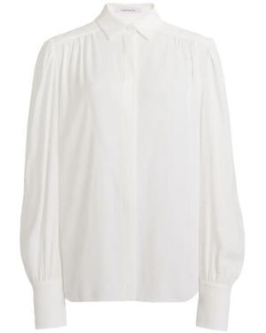 Another Tomorrow Blusa Con Arricciatura - Bianco