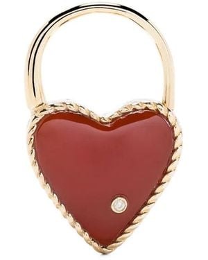 Yvonne Léon Creole Cadenas Coeur Diamond Earring - Metallic