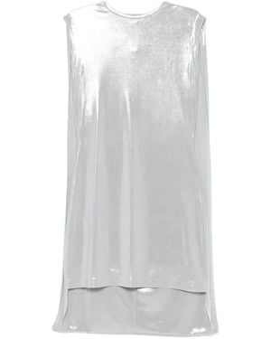 Norma Kamali Crew-Neck Mini Dress - White