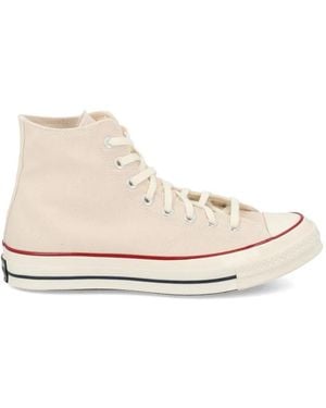 Converse Lace-Up High-Top Trainers - Natural