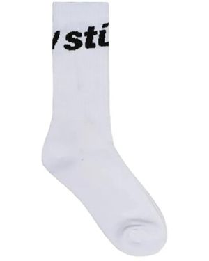 Stussy Jacquard-Logo Socks - White
