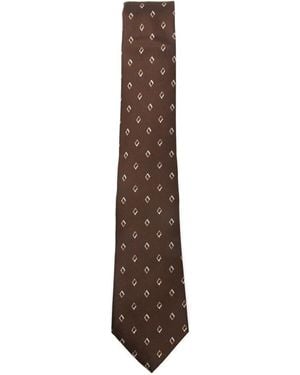 Emporio Armani Krawatte mit Rautenmuster - Braun
