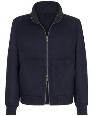 Brunello Cucinelli Reversible Bomber Jacket - Blue
