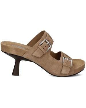 Ash 70mm Jewel Mules - ブラウン