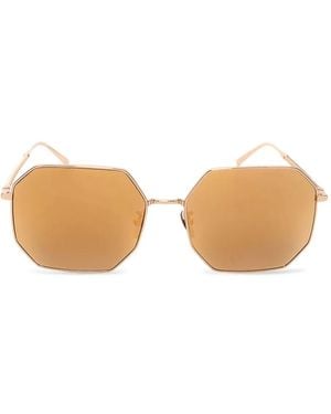 Dolce & Gabbana ジオメトリックフレーム サングラス - メタリック