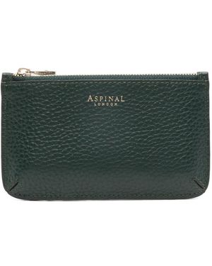Aspinal of London Pebble Card Coin Holder - Green