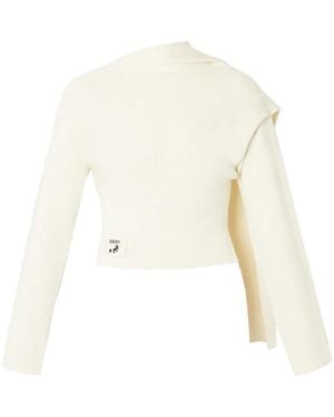 Erdem Draped Sweater - White