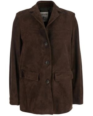 Semicouture Jacke aus Wildleder - Braun