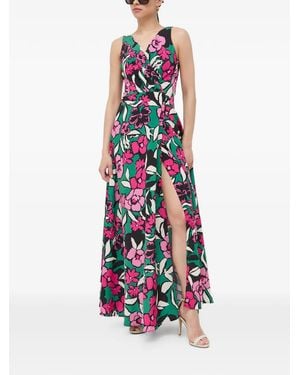 Morgan V-Neck Floral-Print Maxi Dress - White
